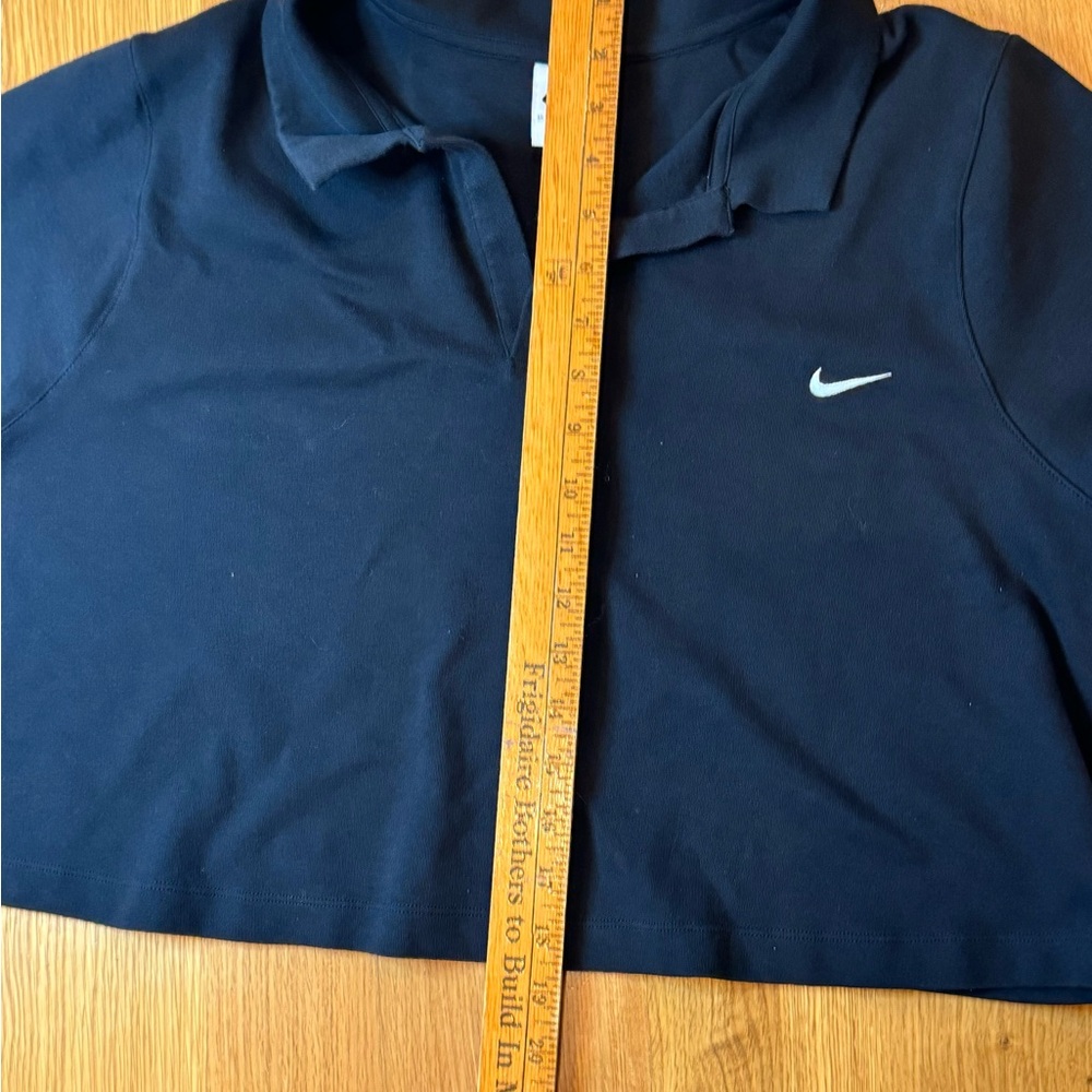 Nike Women's Black Crop Top Polo Size 1X Casual Golf Feminine Cropped Plus Size - Picture 5 of 6